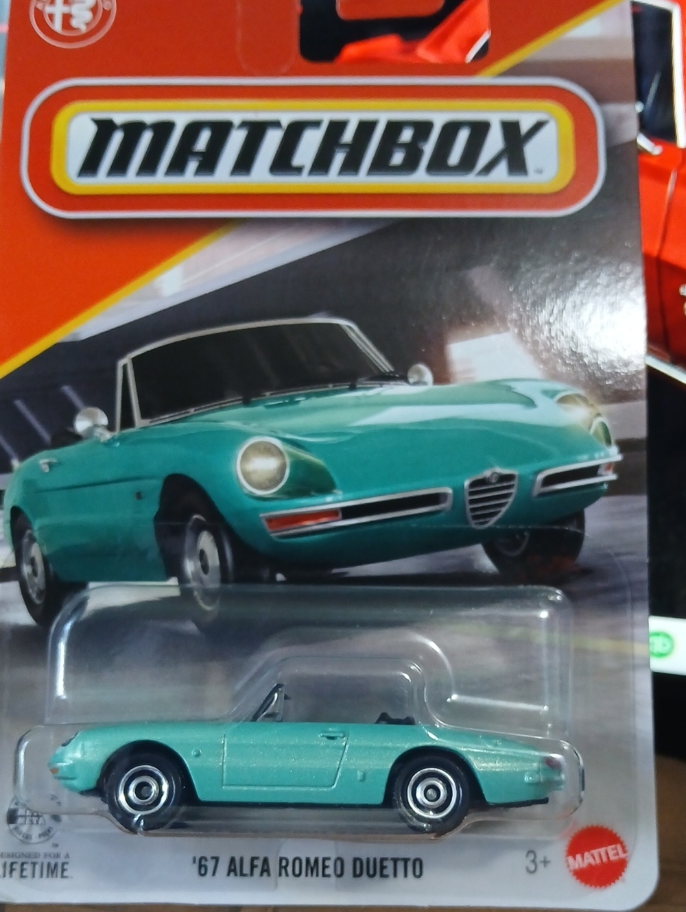 Matchbox '67 Alfa Romeo Duetto Toy Car in Teal